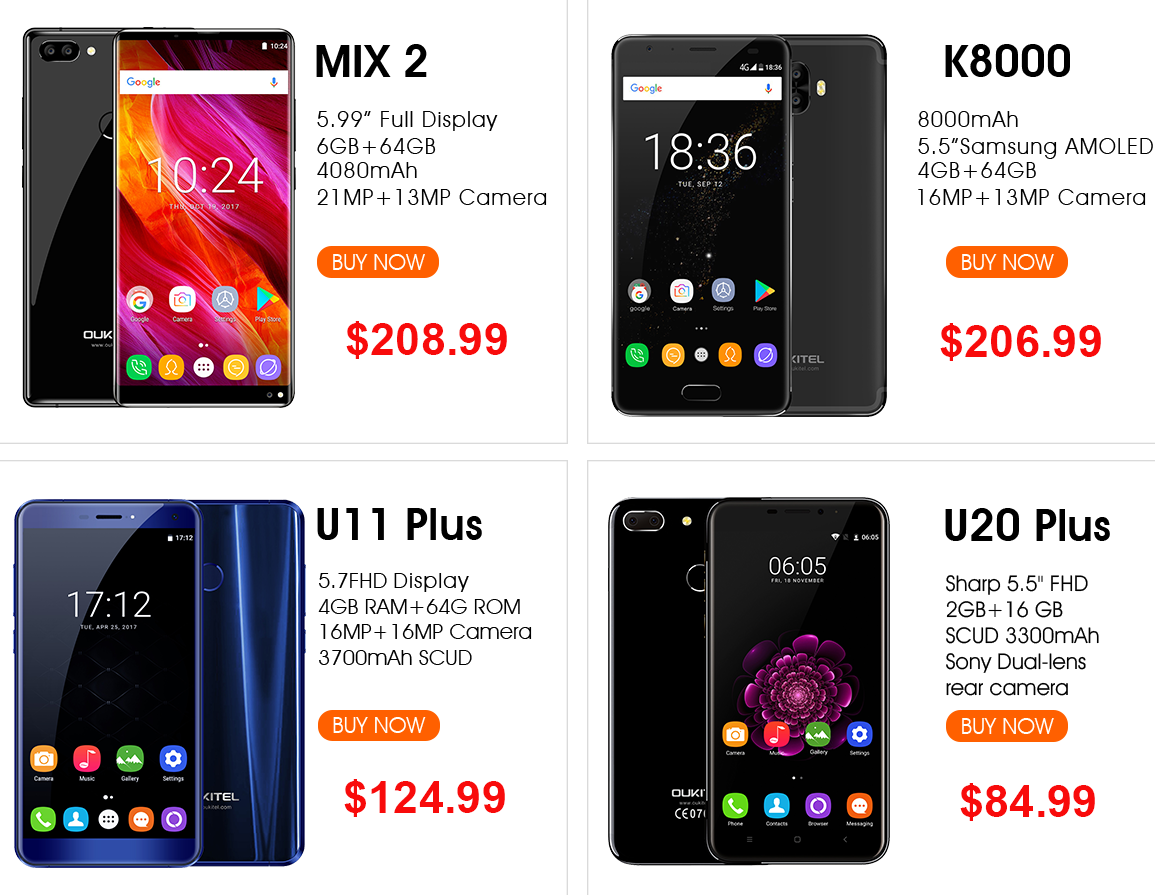 OUKITEL Smartphone Spring Sale, Up to 43% Off, From $84.99  | Tomtop