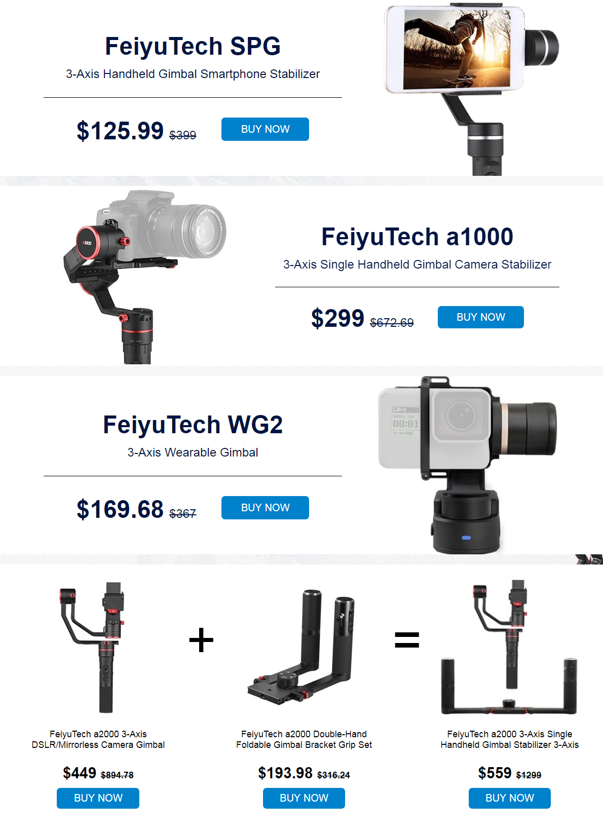 FeiyuTech Products with Promotional Sale, Save Up to $740