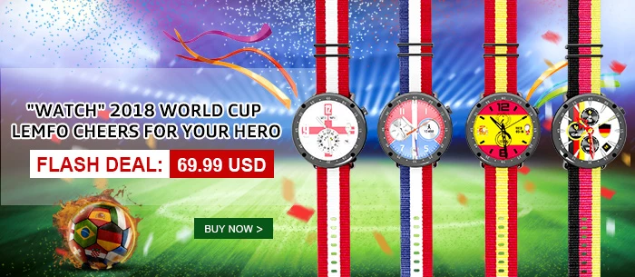 LEMFO LF22 GPS Smart Watch with 2018 World Cup Theme