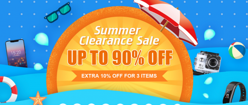 2018 Summer Clearance Sale, Extra 10% Off for 3 Items, Up To 90% Off